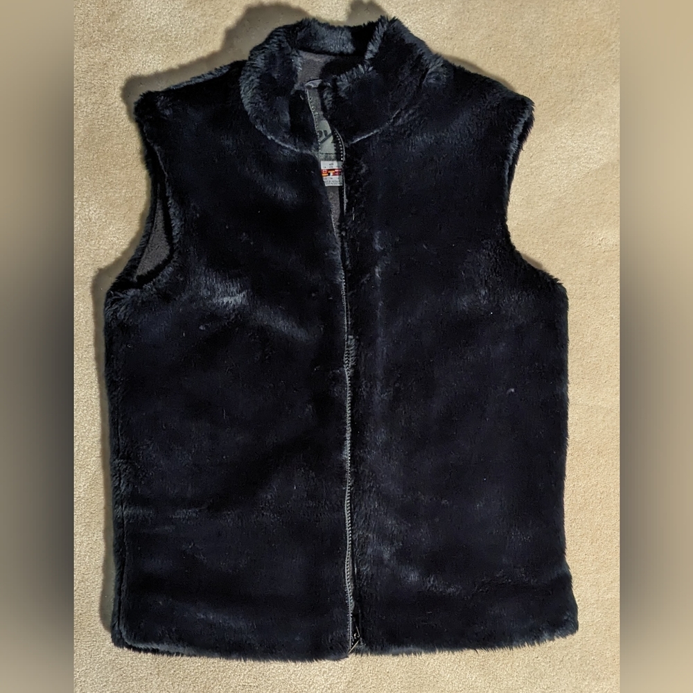 Girls Spyder Warm‎ Winter Black Faux Fur Vest | Size 18